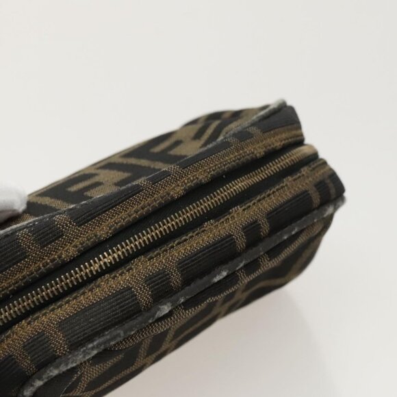 FENDI Zucca Canvas Pouch Brown Black Auth - Picture 16 of 16